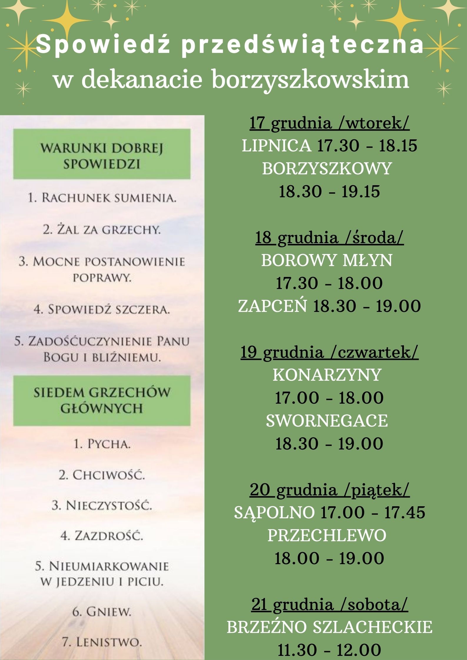 Spowiedź przedświąteczna w naszym dekanacie