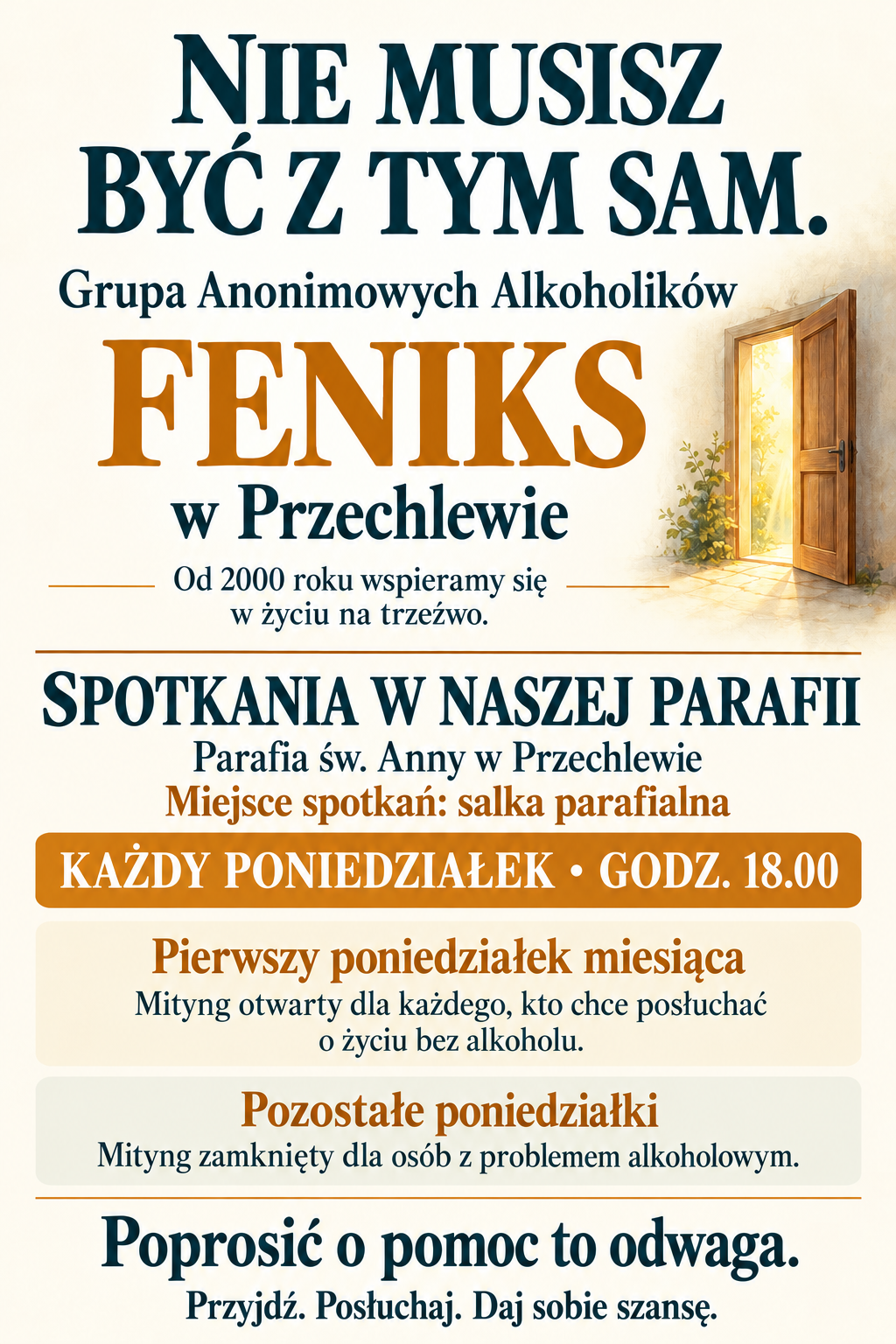 Nie musisz być z tym sam. Grupa AA „Feniks” w Przechlewie